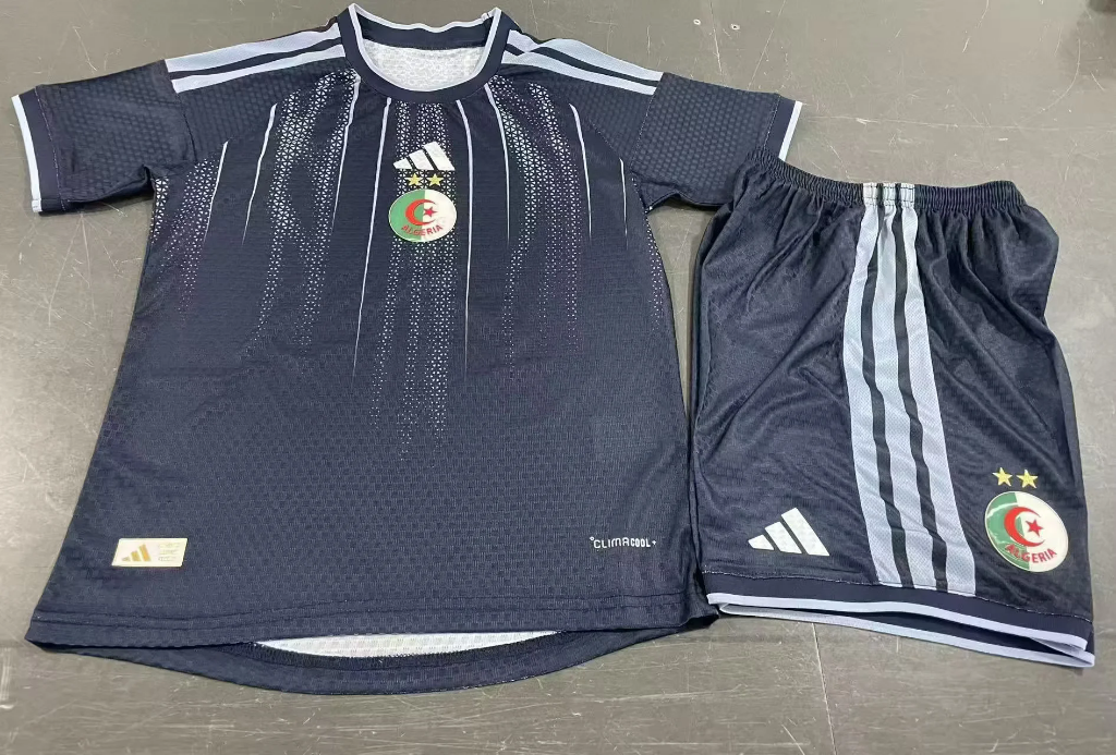 Algeria 2026 Black Home Player Version Kids Jersey Set