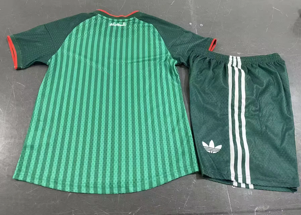 Algeria 2026 Green/White/Red Away Player Version Kids Jersey Set