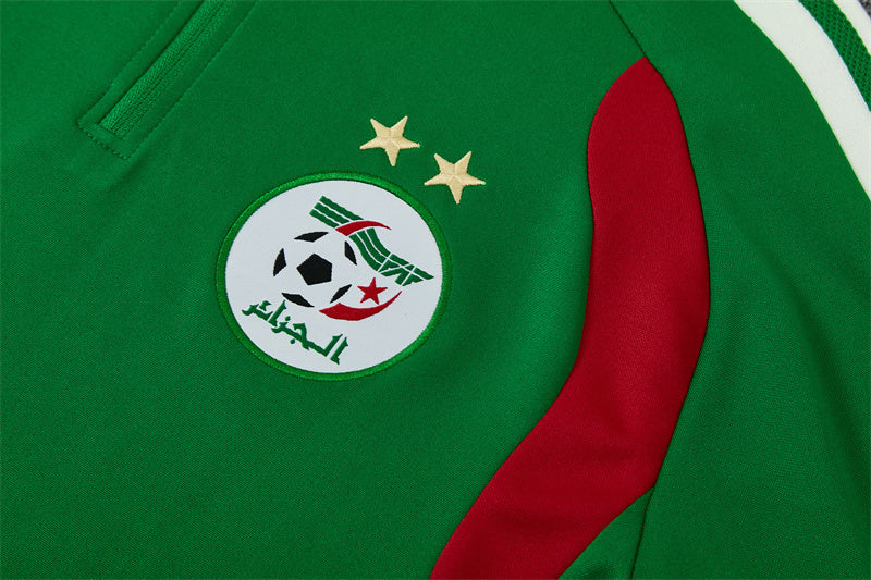 Algerian 26/27 Green/Dark Green with White Stripes Training Tracksuit Set
