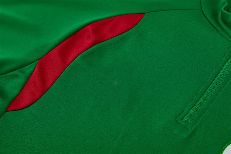 Algerian 26/27 Green/Dark Green with White Stripes Training Tracksuit Set