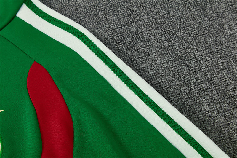 Algerian 26/27 Green/Dark Green with White Stripes Training Tracksuit Set