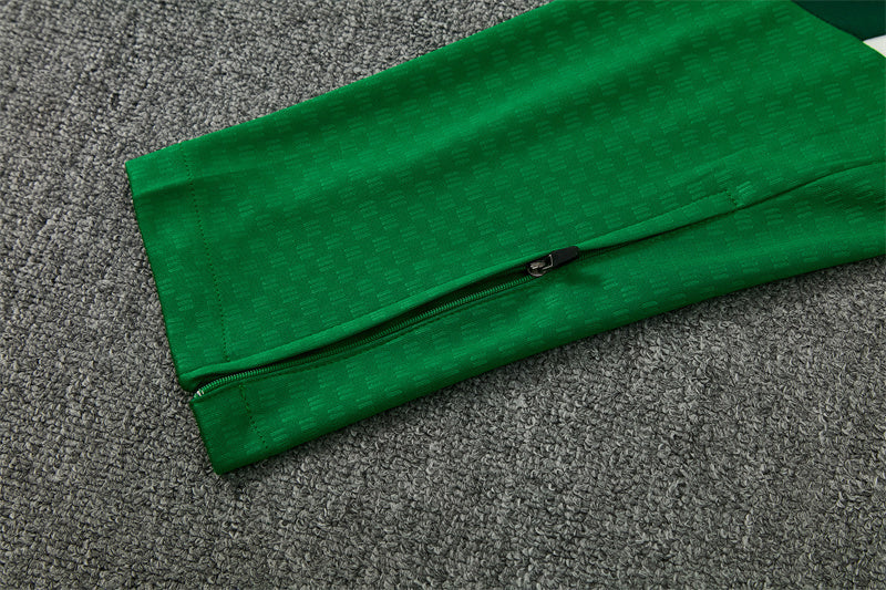 Algerian 26/27 Green/Dark Green with White Stripes Training Tracksuit Set