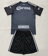America 26/27 Black/Gray Away Kids Jersey Set