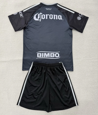 America 26/27 Black/Gray Away Kids Jersey Set