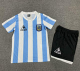 Argentina 1986 Vintage Retro Home Kids Jersey Set