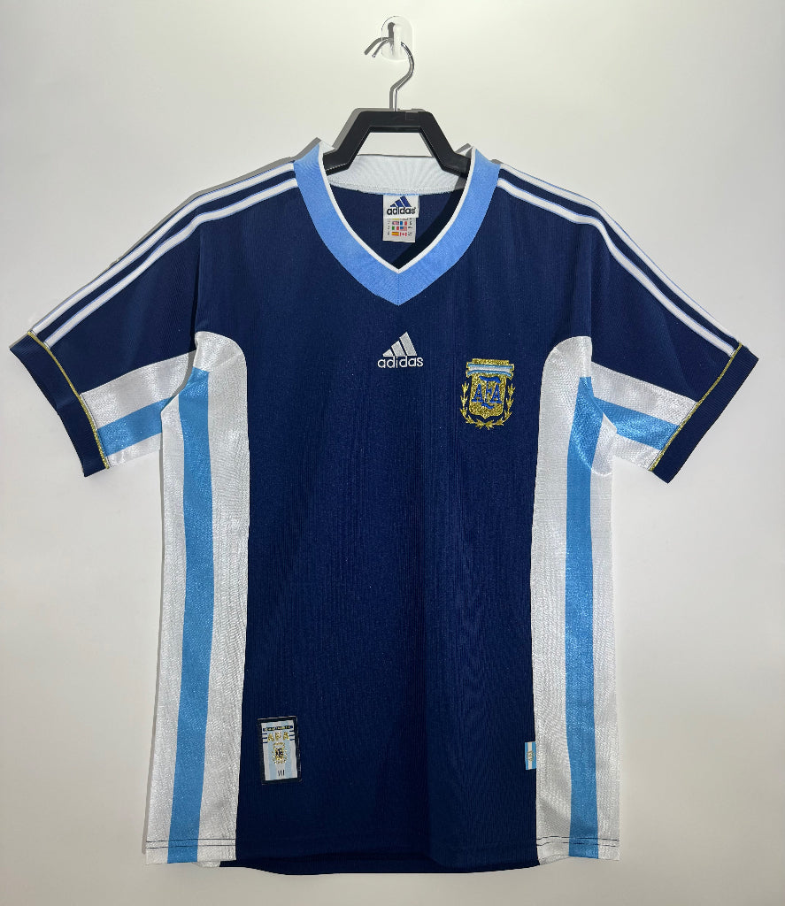 Argentina 1998 Vintage Retro Away Game Jersey
