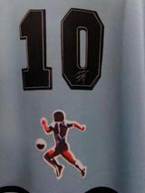 Argentina 2001 Retro Maradona Commemorative Edition White/Blue Jersey