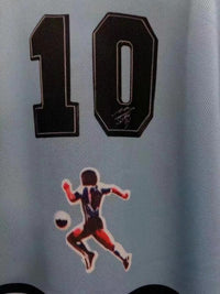 Argentina 2001 Retro Maradona Commemorative Edition White/Blue Jersey