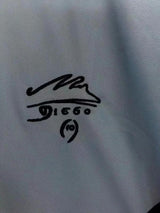 Argentina 2001 Retro Maradona Commemorative Edition White/Blue Jersey