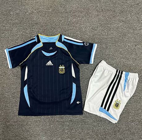 Argentina 2006 Vintage Retro Away Kids Jersey Set