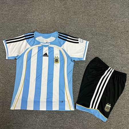 Argentina 2006 Vintage Retro Home Kids Jersey Set
