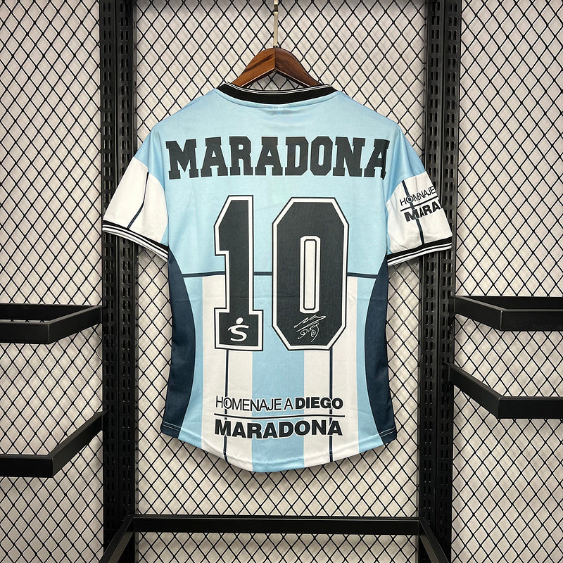 Argentina 2010 Vintage Retro Maradona Retirement Commemorative Edition Jersey