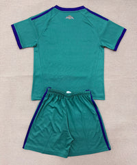 Argentina 2026 Green/Blue Trim Away Goalkeeper Kids Jersey Set