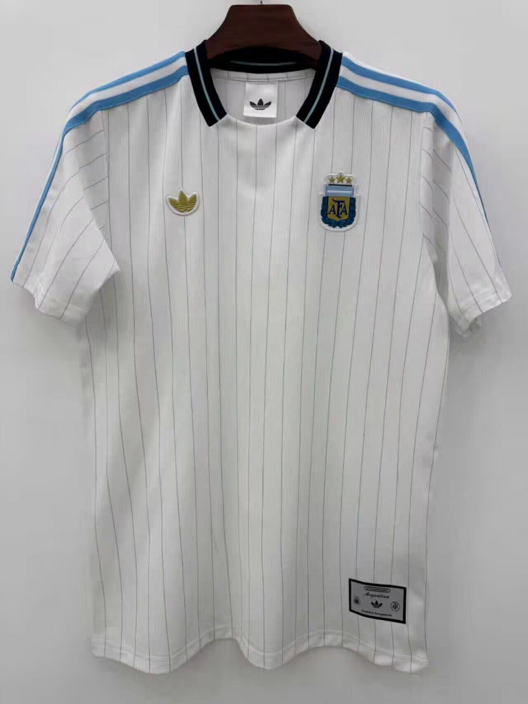 Argentina 2026 White/Gray Vertical Stripes Jersey