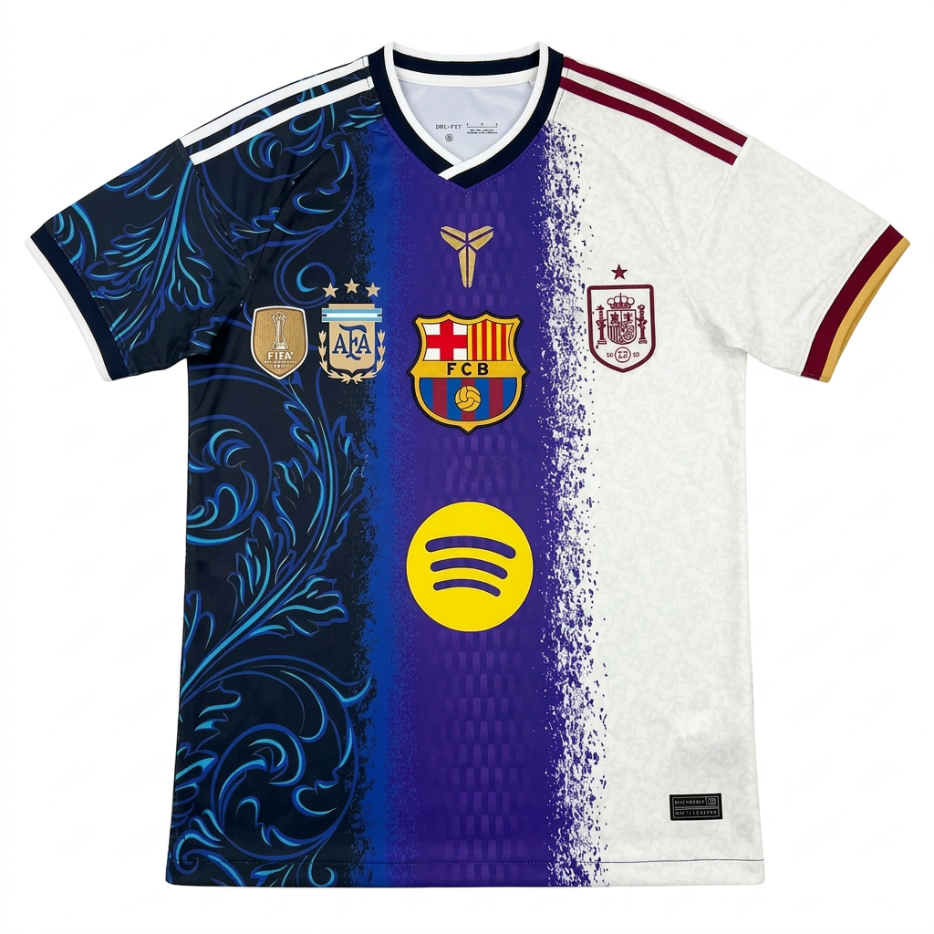 Argentina 26/27 Black/Blue Spain Special Version Jersey