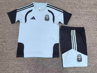 Argentina 26/27 Light Blue/Black Training Kids Jersey Set