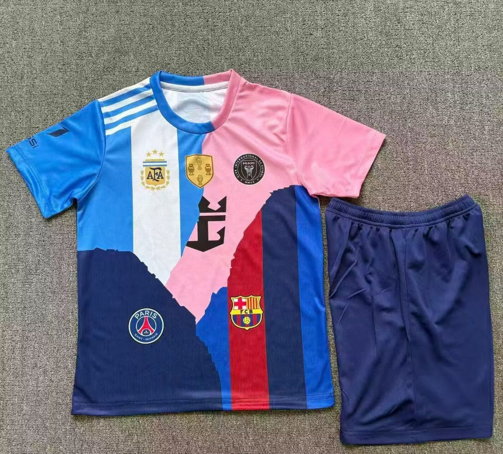 Argentina 26/27 MESSI Soccer Uniform Kids Jersey Set