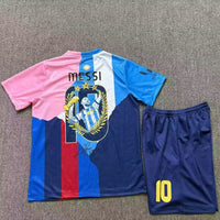 Argentina 26/27 MESSI Soccer Uniform Kids Jersey Set
