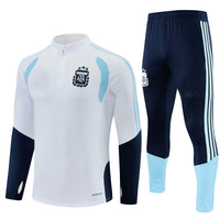 Argentina 26/27 White and Navy Blue Training Tracksuit Set