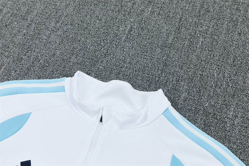 Argentina 26/27 White and Navy Blue Training Tracksuit Set