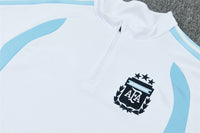 Argentina 26/27 White and Navy Blue Training Tracksuit Set