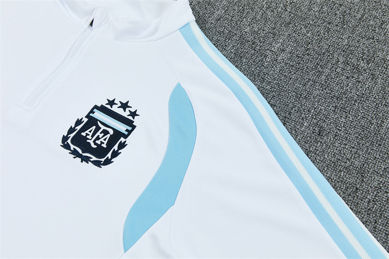 Argentina 26/27 White and Navy Blue Training Tracksuit Set