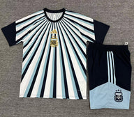 Argentina 26/27 White/Blue/Black Stripes Home Training Kids Jersey Set