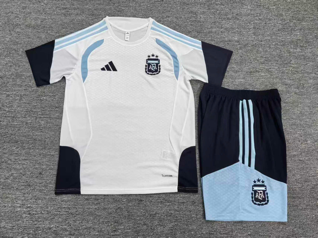 Argentina 26/27 White/Navy Blue Training Kids Jersey Set