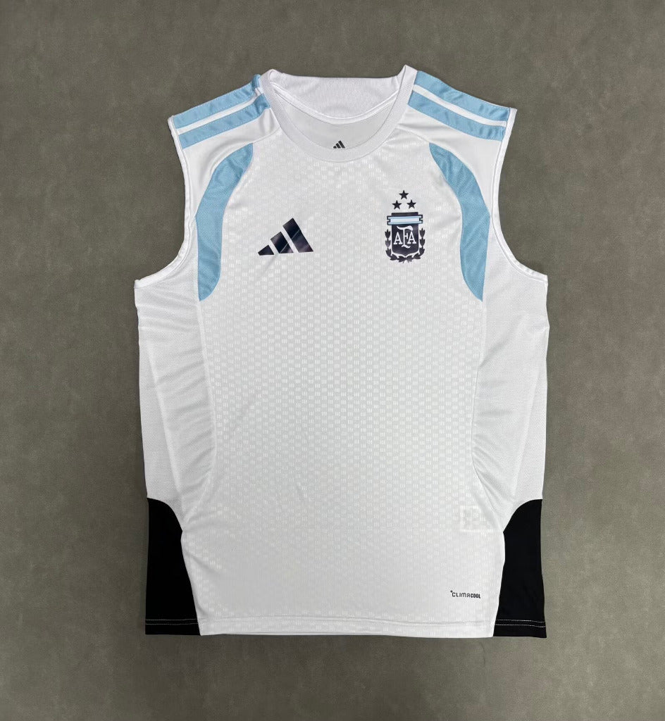 Argentina 26/27 White Tiro Sleeveless Training Vest