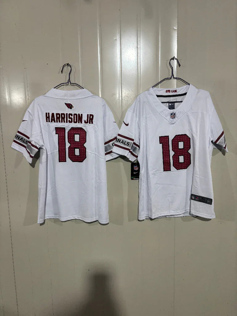 Arizona 25/26 Harrison Jr. #18 White Game Kids Jersey