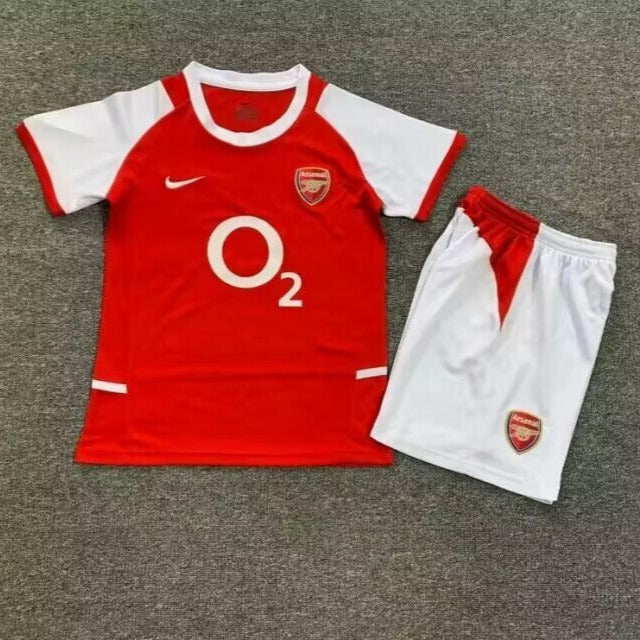 Arsenal 2002/04 Vintage Retro Home Kids Jersey Set