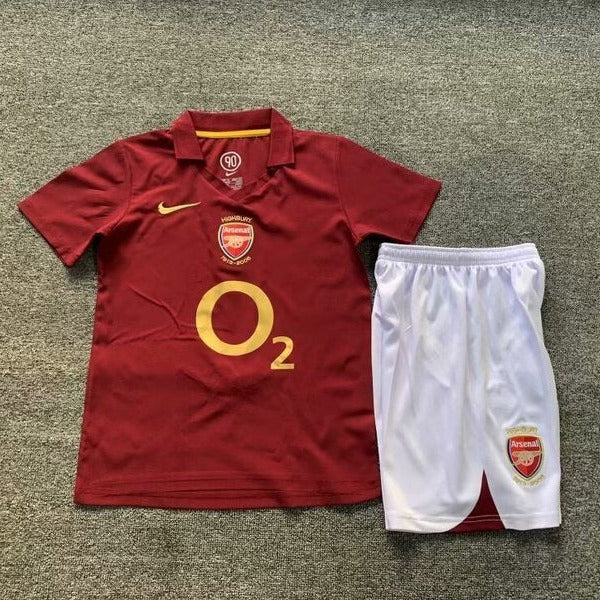 Arsenal 2005/06 Vintage Retro Home Kids Jersey Set
