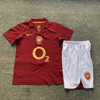 Arsenal 2005/06 Vintage Retro Home Kids Jersey Set