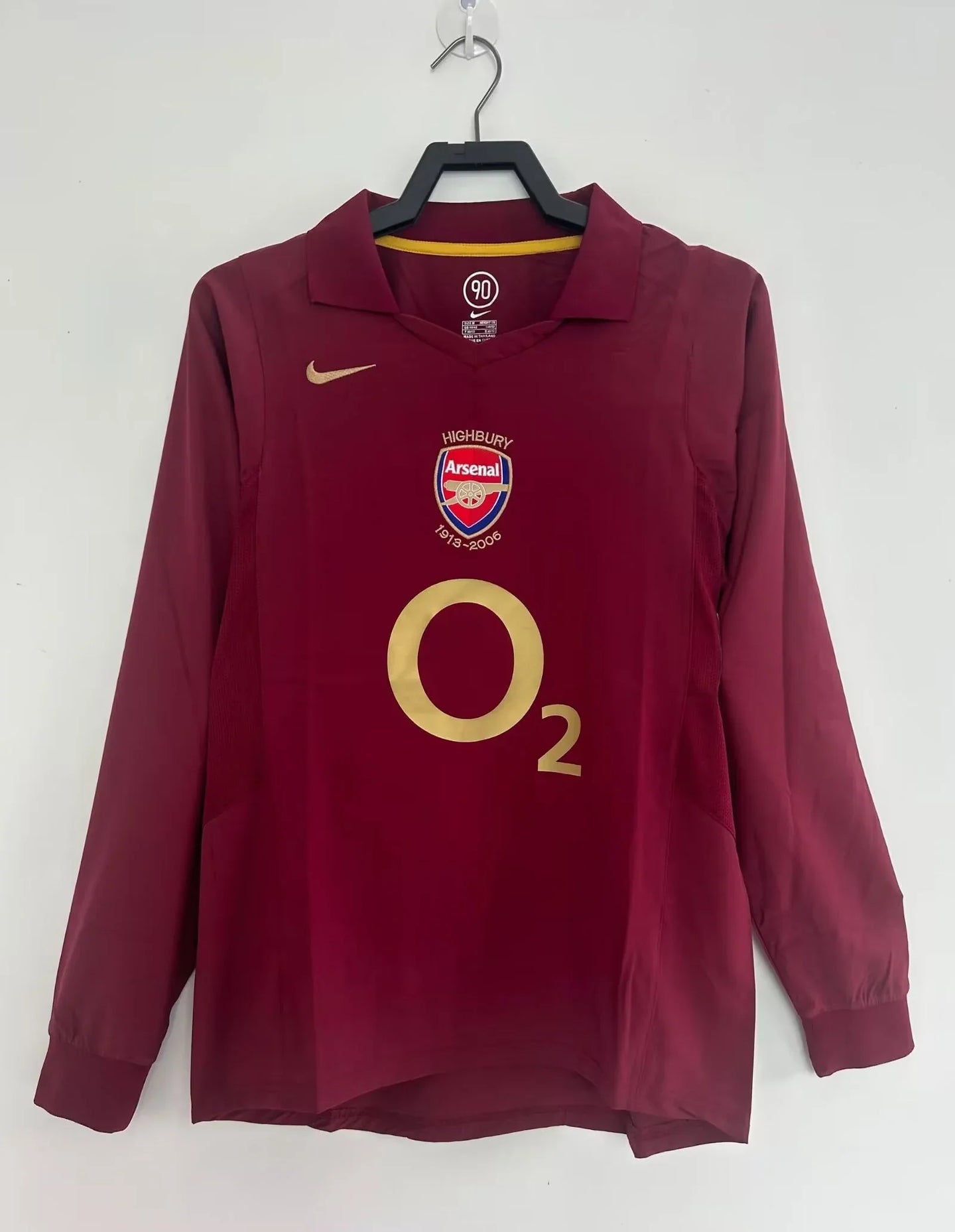 Arsenal 2005/06 Vintage Retro Home Long Sleeve Jersey - Concept Kits