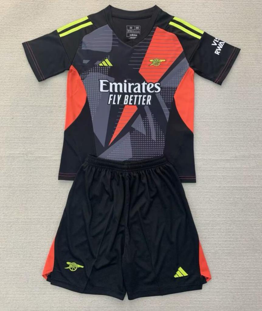 Arsenal 24/25 Black Goalkeeper Kids Kit - Concept Kits