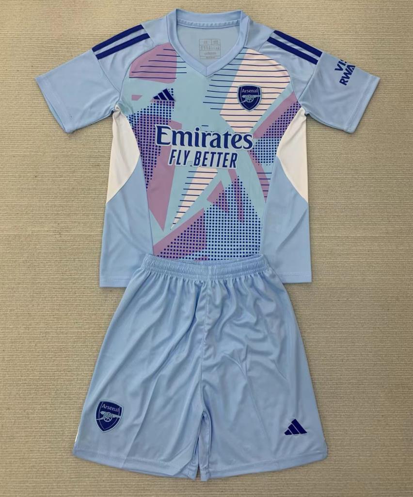 Arsenal 24/25 Blue Goalkeeper Kids Kit - Concept Kits