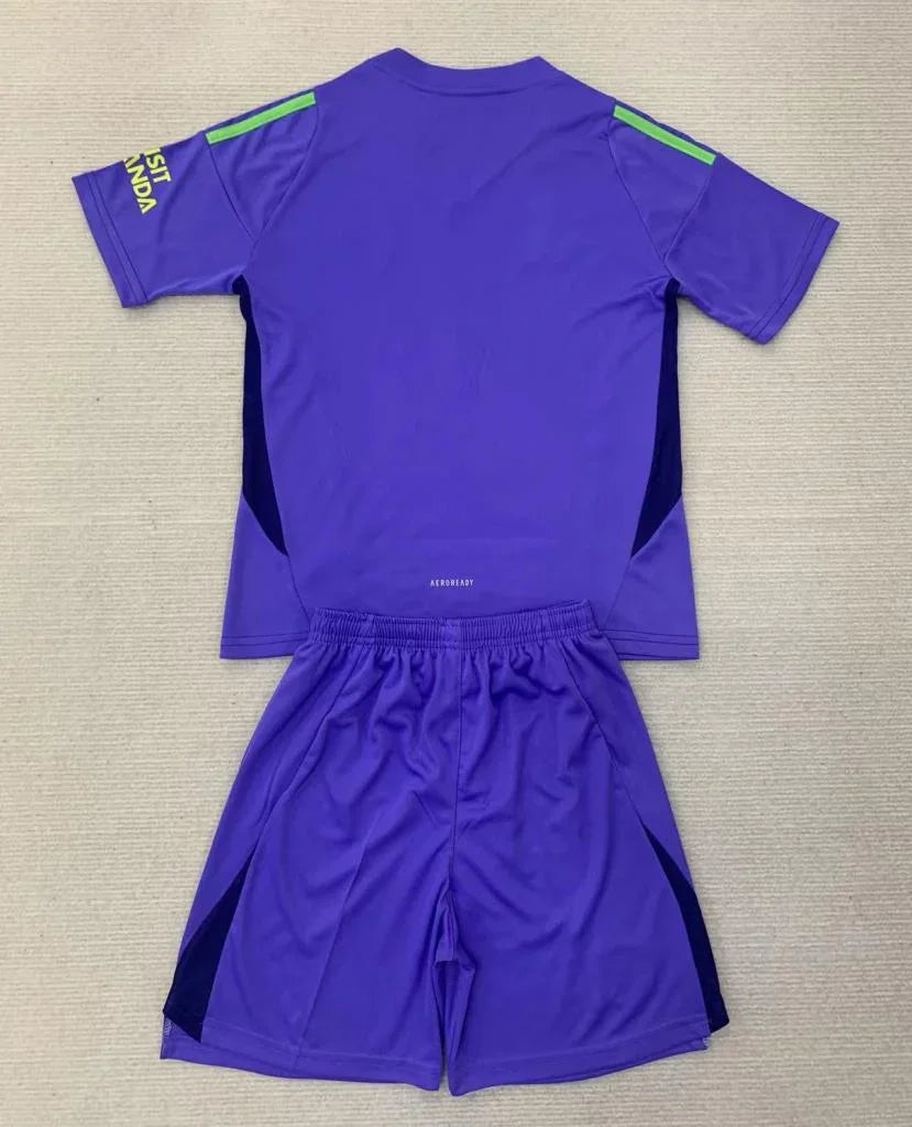 Arsenal 24/25 Purple Goalkeeper Kids Kit - Concept Kits