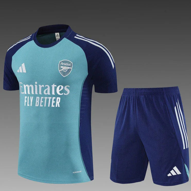 Arsenal Blue Kit O2 Arsenal 25/26 Blue Pre-Match Kids Kit – Official Youth Warm-Up Gear in ...