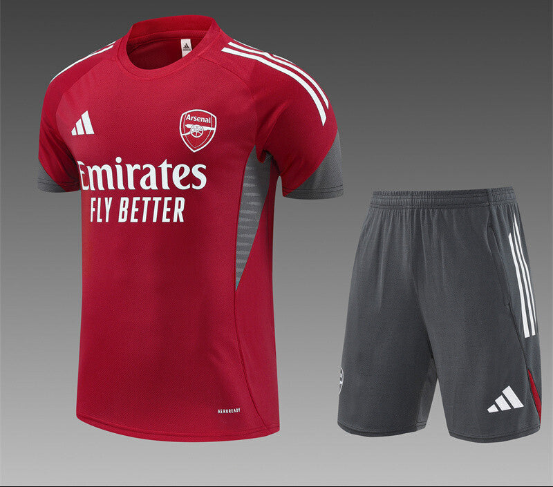 Arsenal 25/26 Burgundy Training Kids Jersey Set