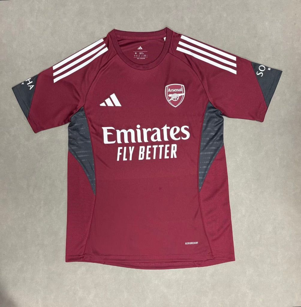 Arsenal 25/26 Burgundy Training Soccer Jersey