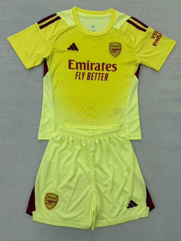 Arsenal 25/26 Kids Goalkeeper Yellow Jersey Set - Concept Kits