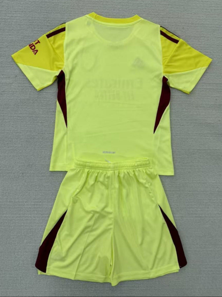 Arsenal 25/26 Kids Goalkeeper Yellow Jersey Set - Concept Kits