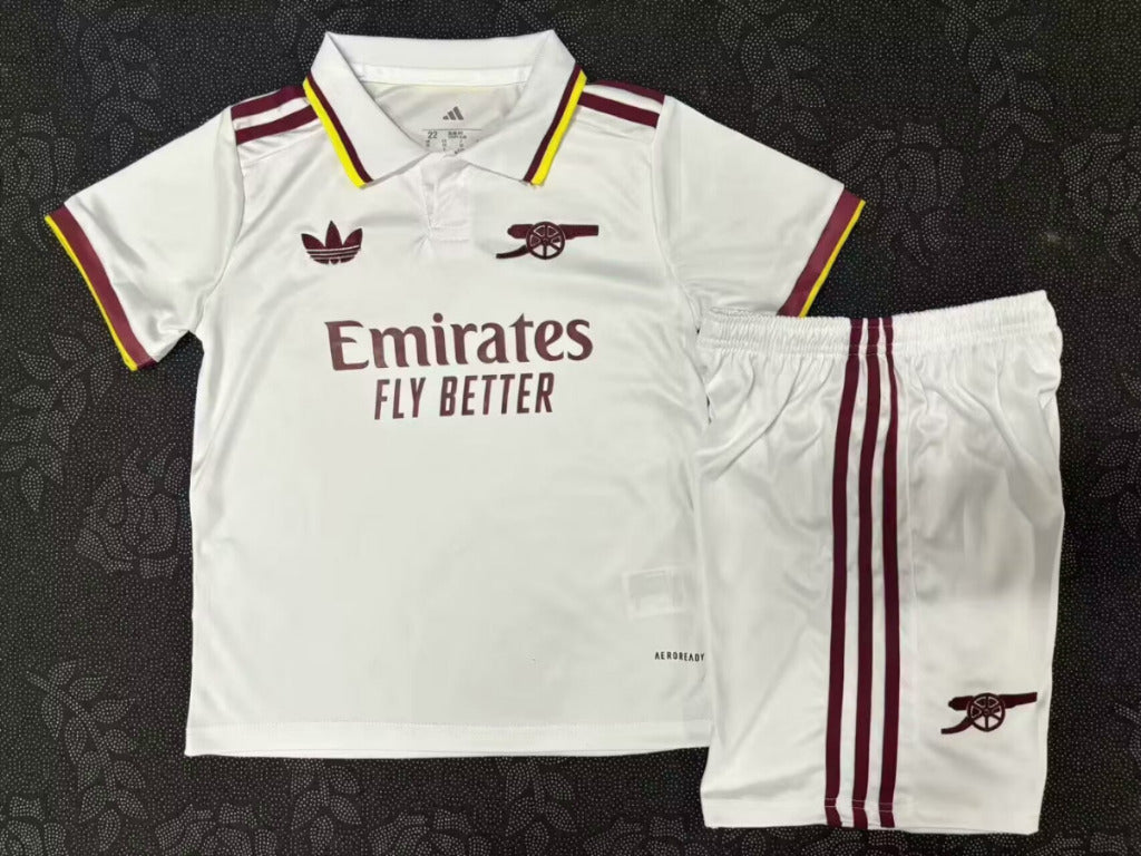 Arsenal 25/26 Kids Third White Jersey Set - Concept Kits