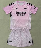 Arsenal 25/26 Pink Goalkeeper Kids Jersey Set
