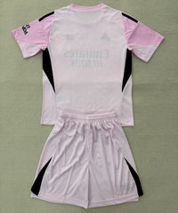 Arsenal 25/26 Pink Goalkeeper Kids Jersey Set