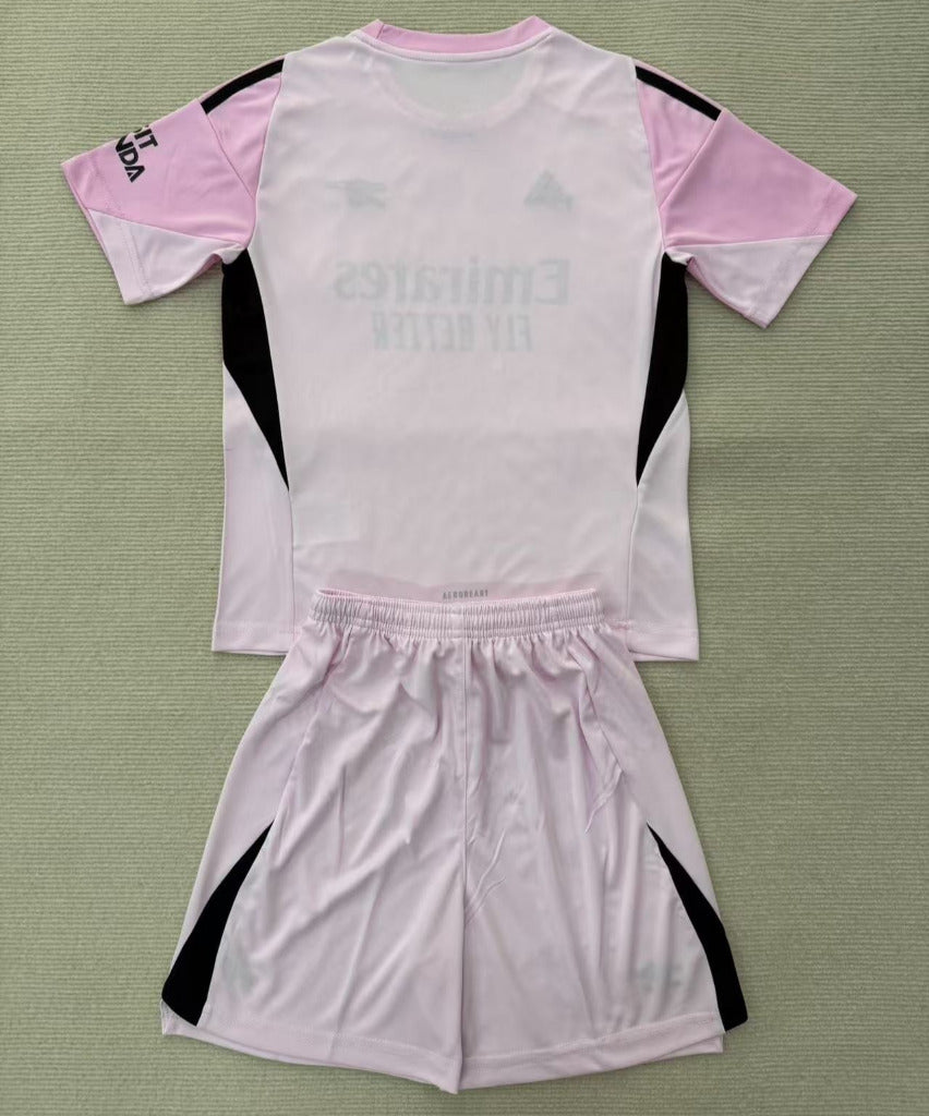 Arsenal 25/26 Pink Goalkeeper Kids Jersey Set