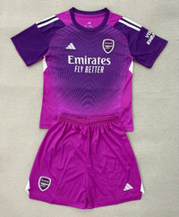 Arsenal 25/26 Purple Goalkeeper Kids Jersey Set