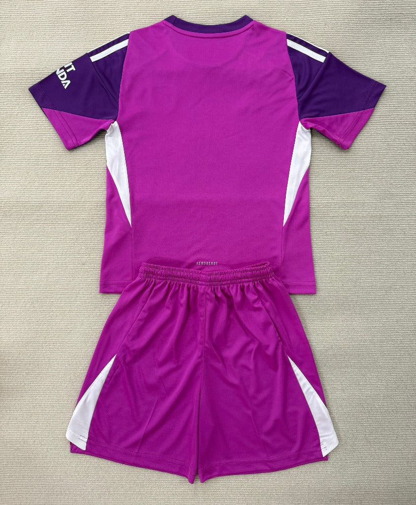 Arsenal 25/26 Purple Goalkeeper Kids Jersey Set