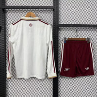 Arsenal 25/26 White Third Long Sleeves Kids Jersey Set