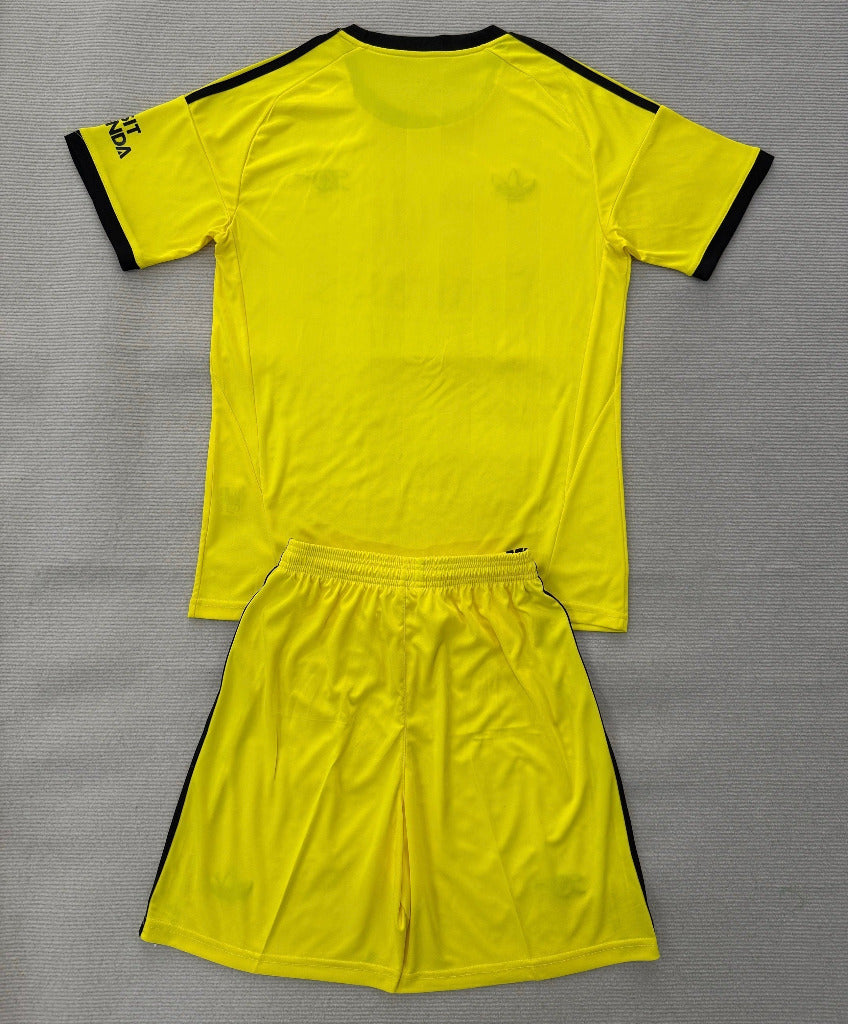 Arsenal 25/26 Yellow Goalkeeper Kids Jersey Set